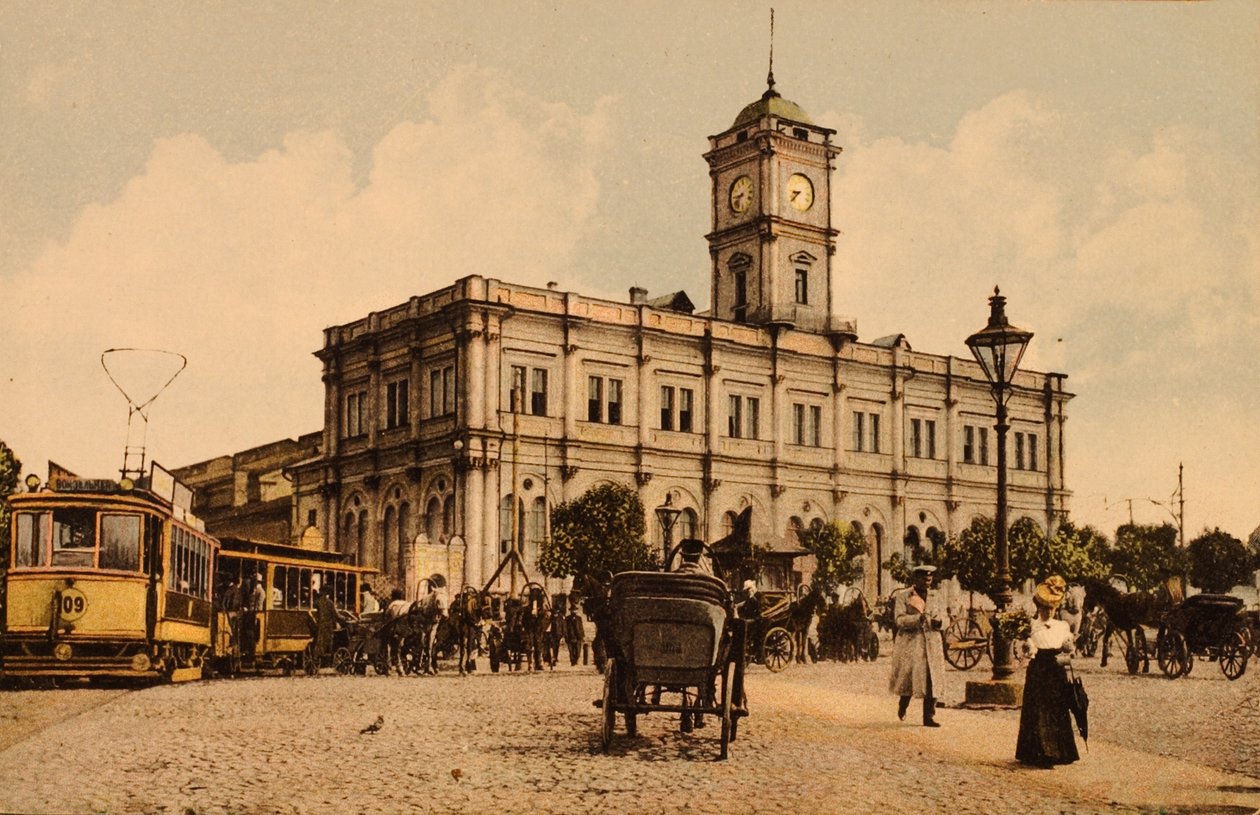 Der Nikolaus-Bahnhof, Kalanchyovskaya Platz, Moskau von Russian Photographer