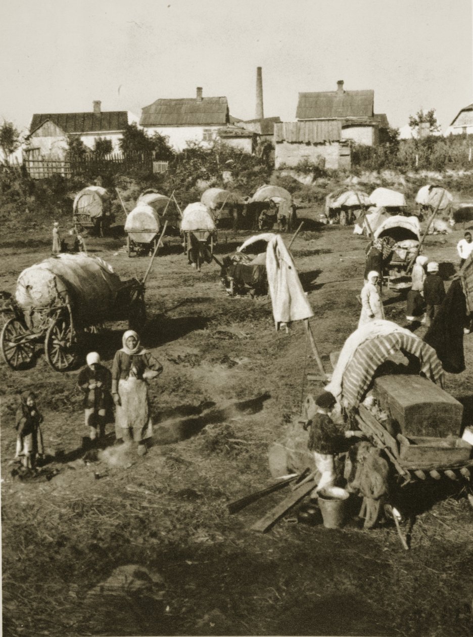 Der polnische Emigrantenexodus (Sepia-Foto) von Russian Photographer