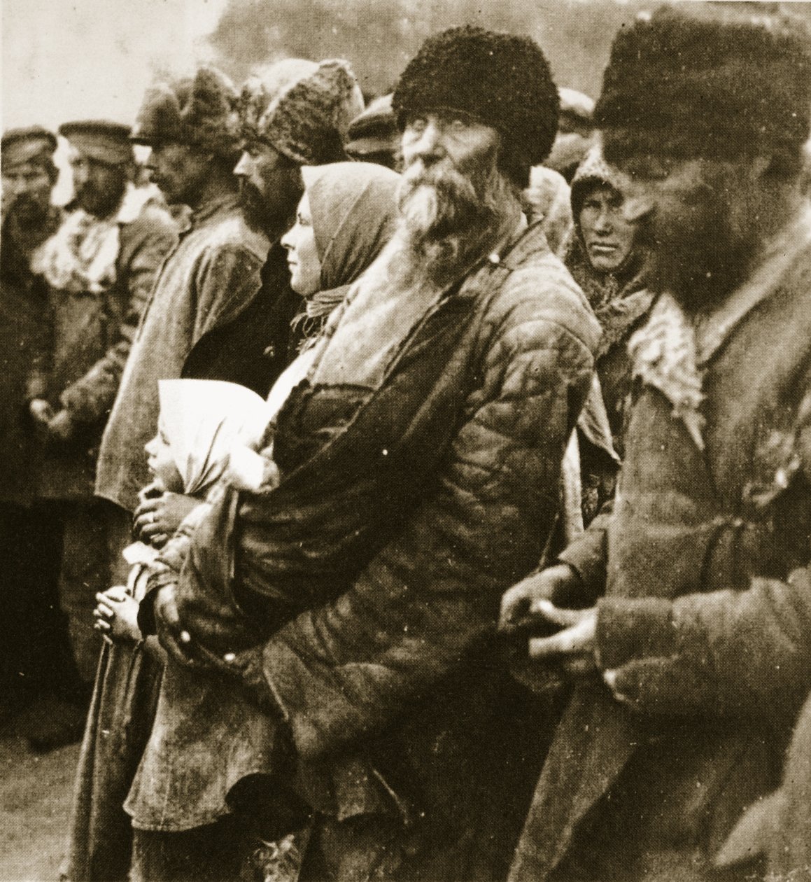 Die Nachwirkungen des Bürgerkriegs: Kein Ort, um die Toten zu begraben (Sepia-Foto) von Russian Photographer