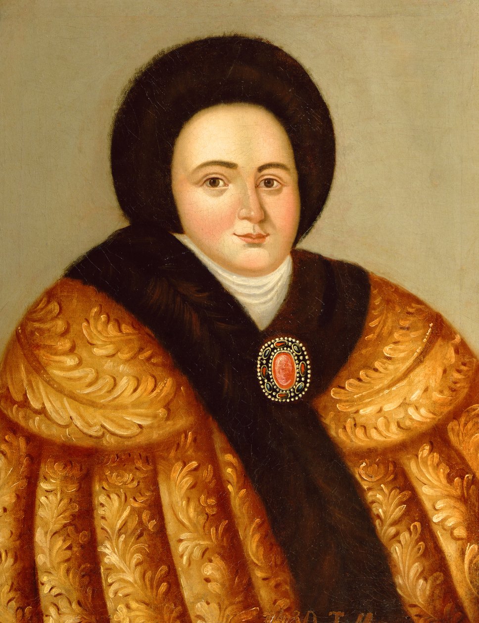 Porträt der Zarin Evdokiya Lopukhina von Russian School