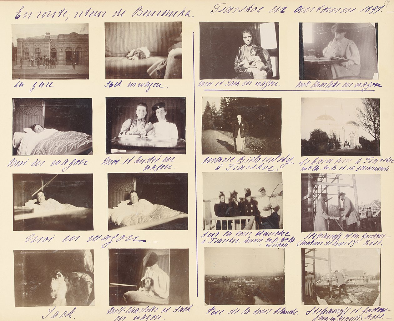 Die russische kaiserliche Familie, Seite aus einem Fotoalbum, ca. 1897-99 (s/w Foto) von Russian Photographer