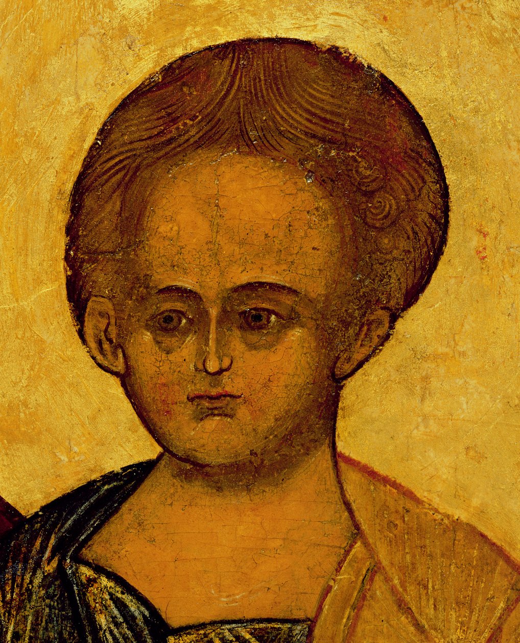 Ikone des Kopfes Christi (Detail) von Russian School