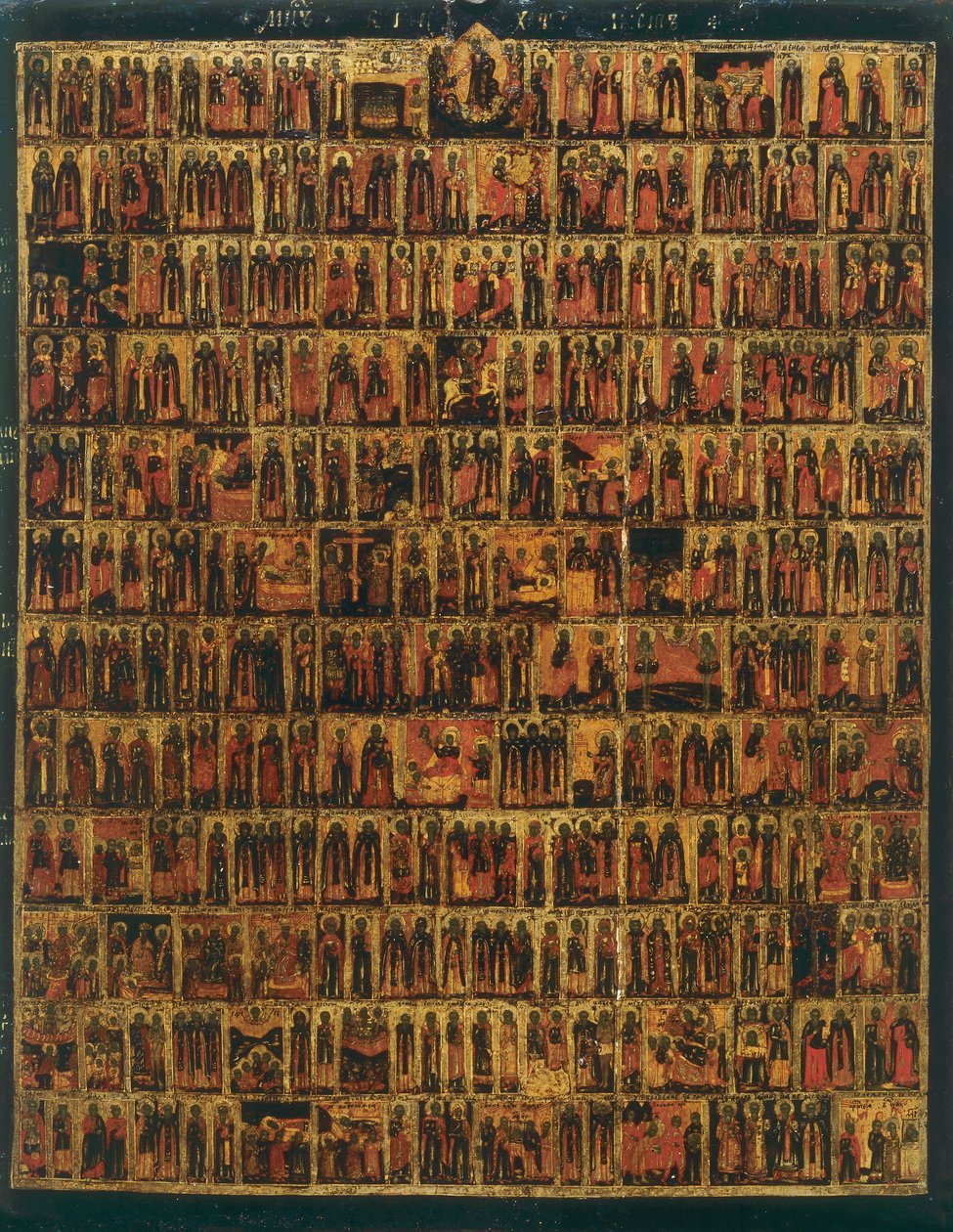 Menologie von September bis Februar, von der russischen Schule, in der Accademia Gallery in Florenz von Russian School