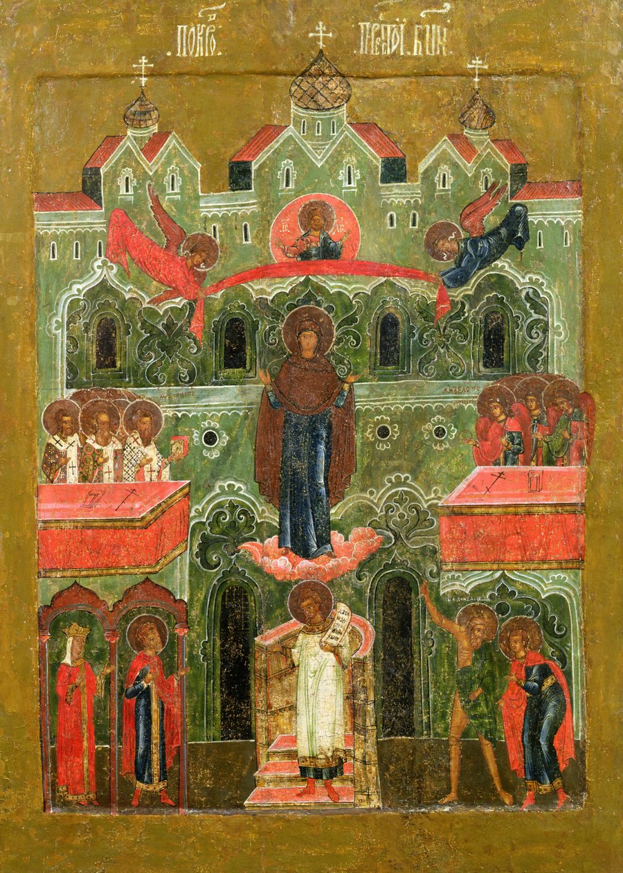 Der Pokrov (Fürbitte der Muttergottes) von Russian School