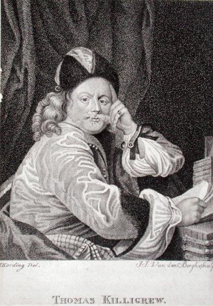 Thomas Killigrew (1612-83), graviert von J.J. Van den Bergh von S. (after) Harding