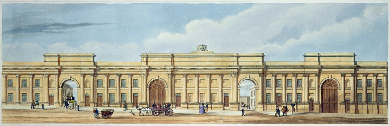 Neuer Haupteingang zur Liverpool und Manchester Railway, Lime Street, Liverpool, aus 