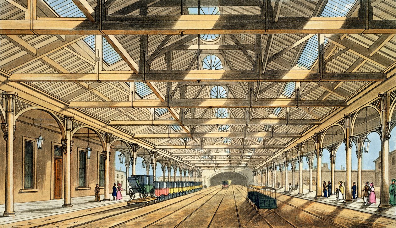 Neue Station, Lime Street, Eingang zum Tunnel und Buchungsbüros, aus 