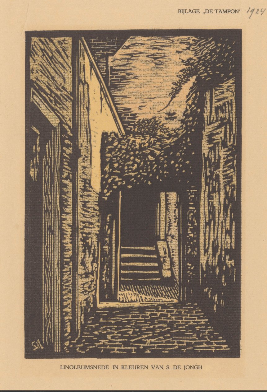 Gasse mit Tor von S. de Jongh