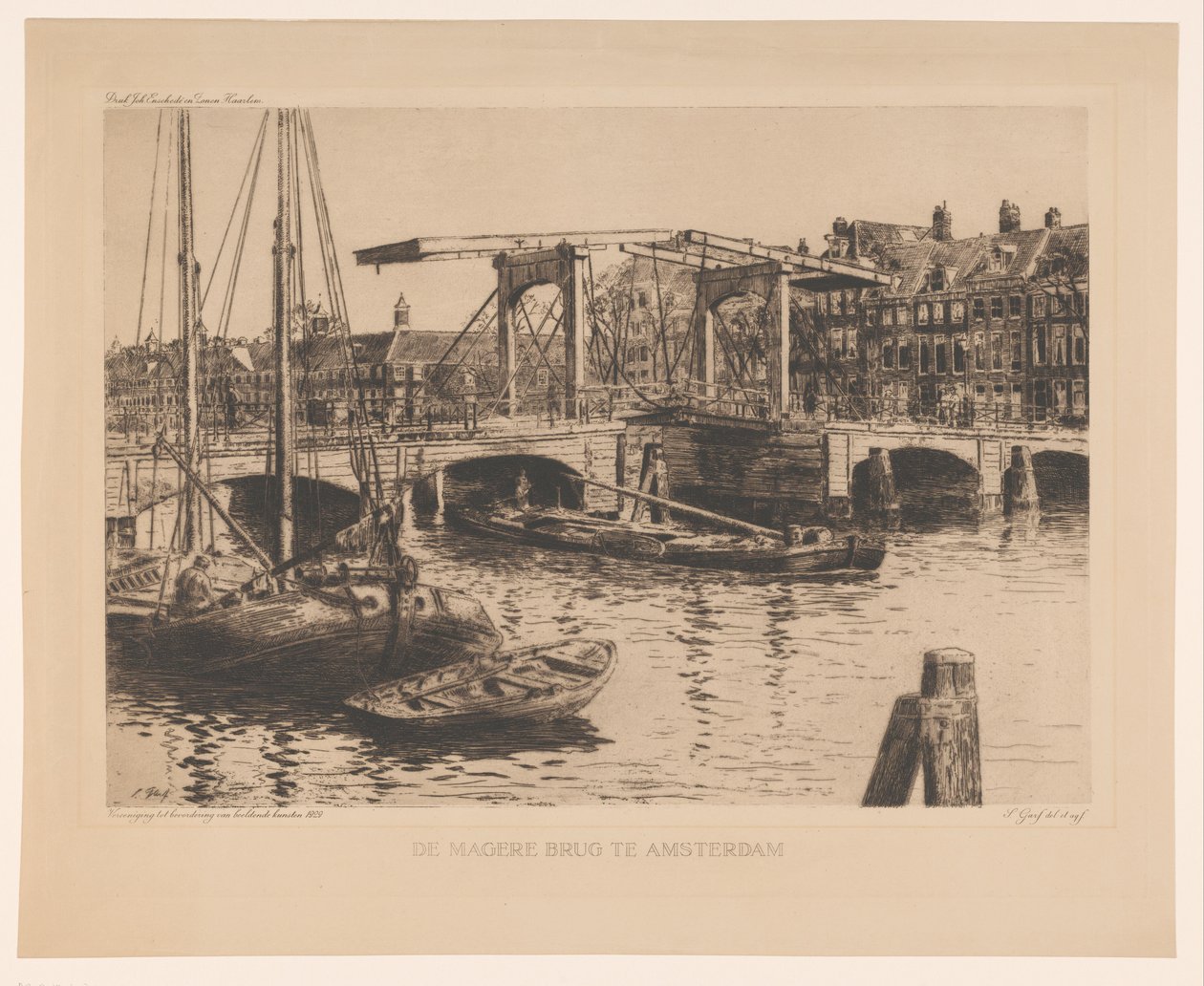 Die Magere Brug in Amsterdam von Salomon Garf