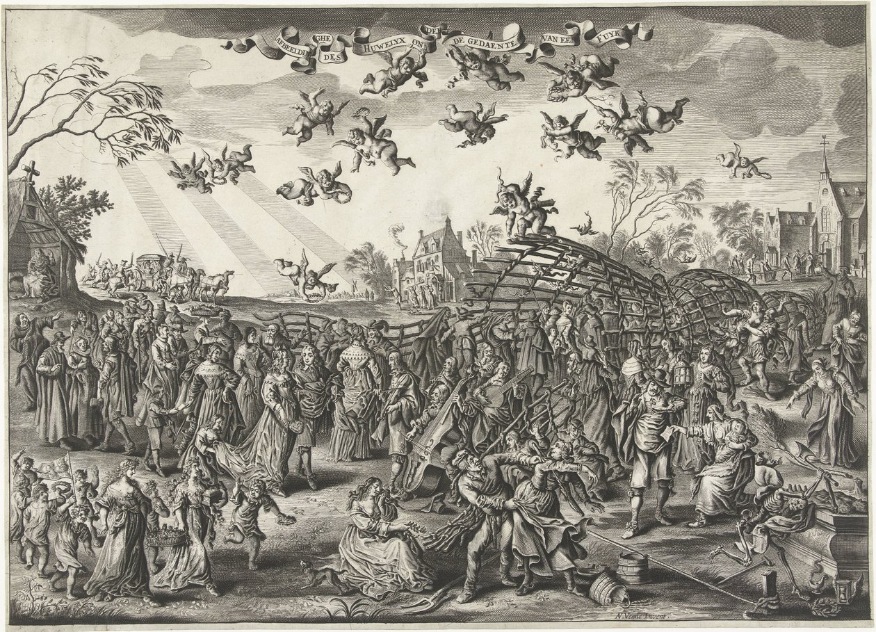 Die Ehefalle: Allegorie auf die Ehe von Salomon Savery (attributed to)