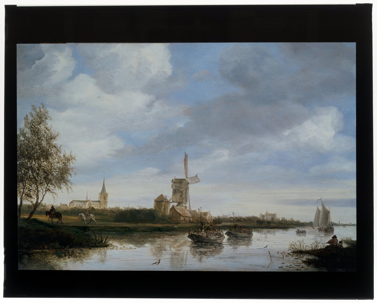 Flusslandschaft mit Windmühle von Salomon van Ruisdael or Ruysdael