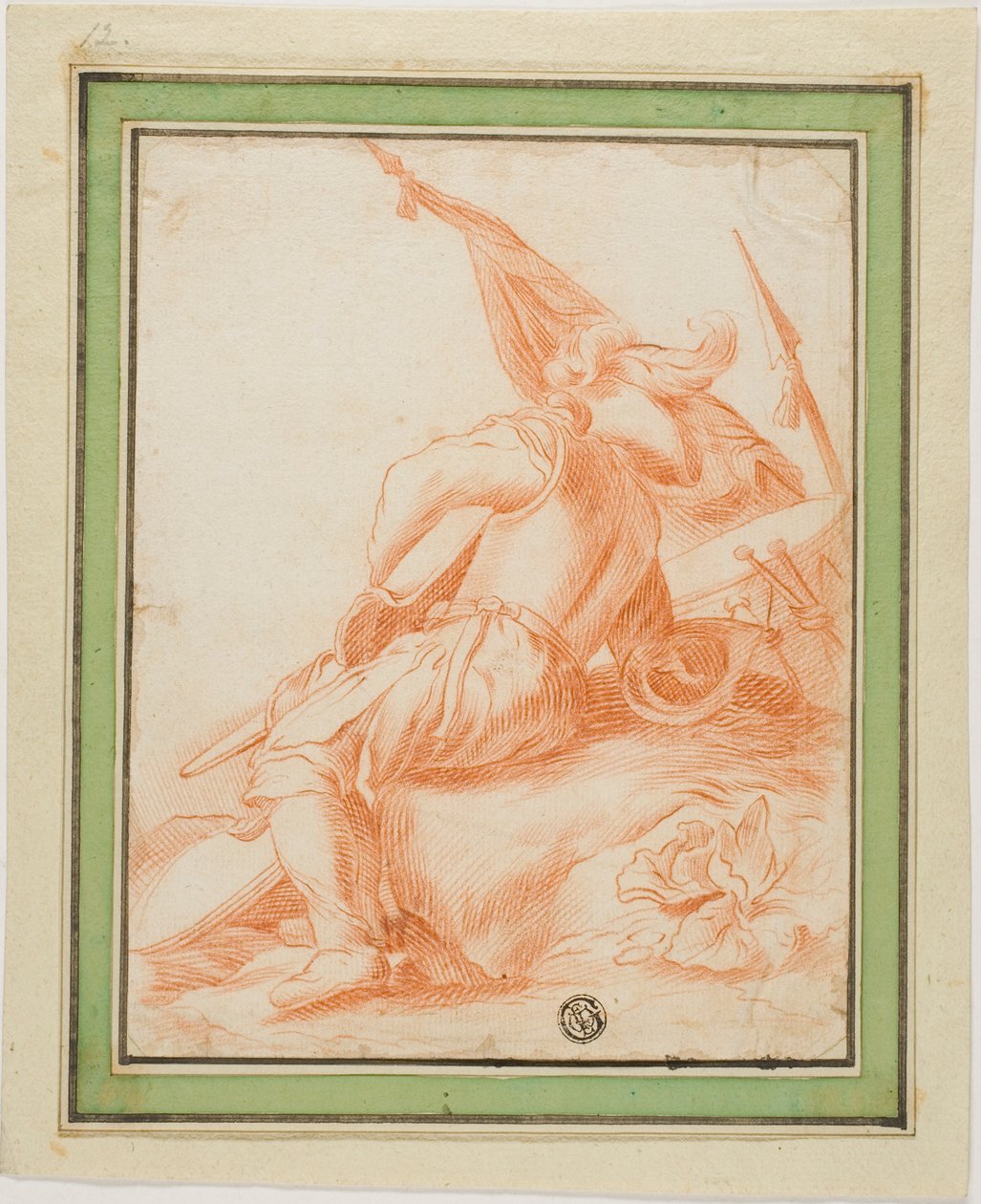 Krieger in Ruhe von Salvator Rosa