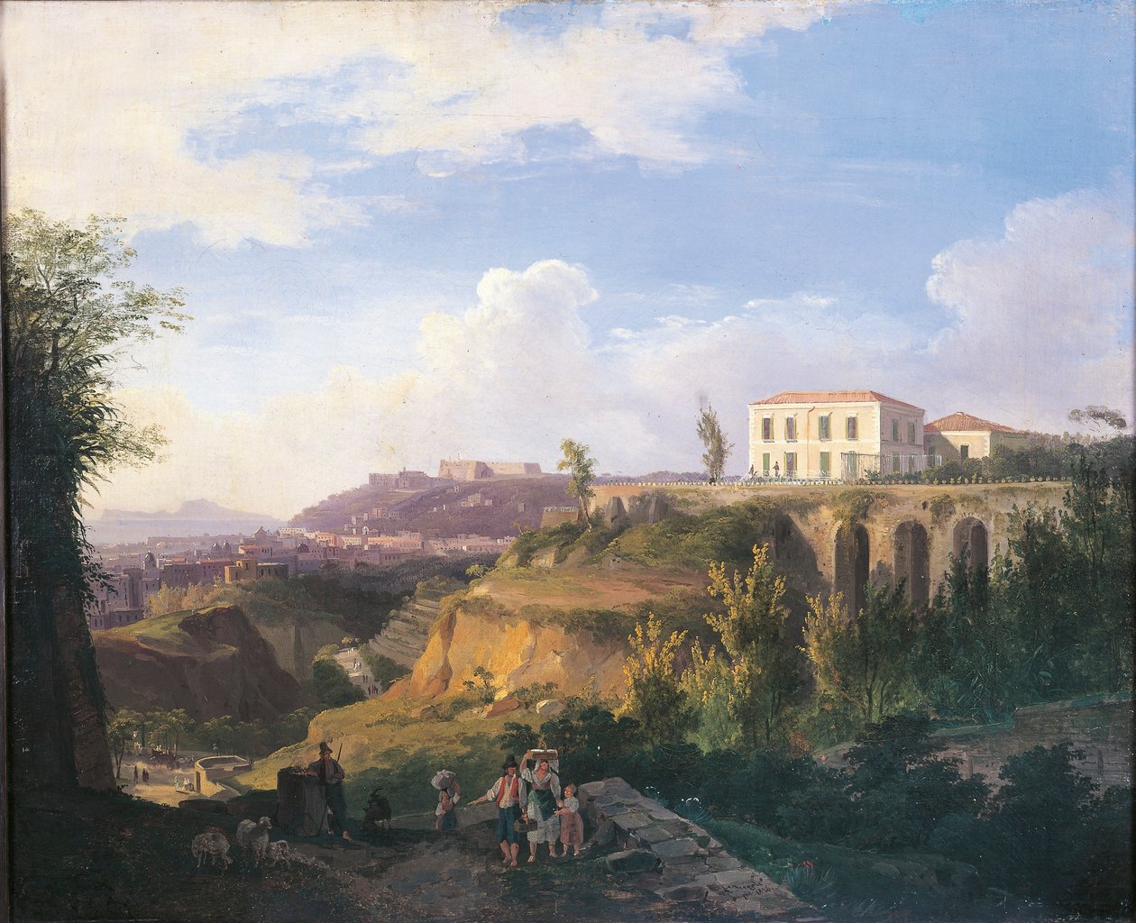 Italien, Neapel, Blick auf das Anwesen Villa Ruffo in Capodimonte von Salvatore Fergola