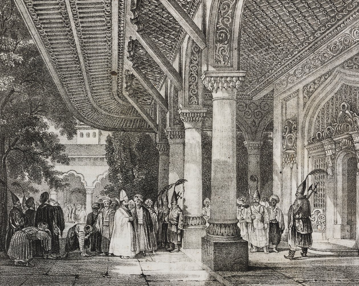 Eingangshalle des Serraglio, Türkei, aus der Geschichte des Harems im Osten von Salvatore Puglia