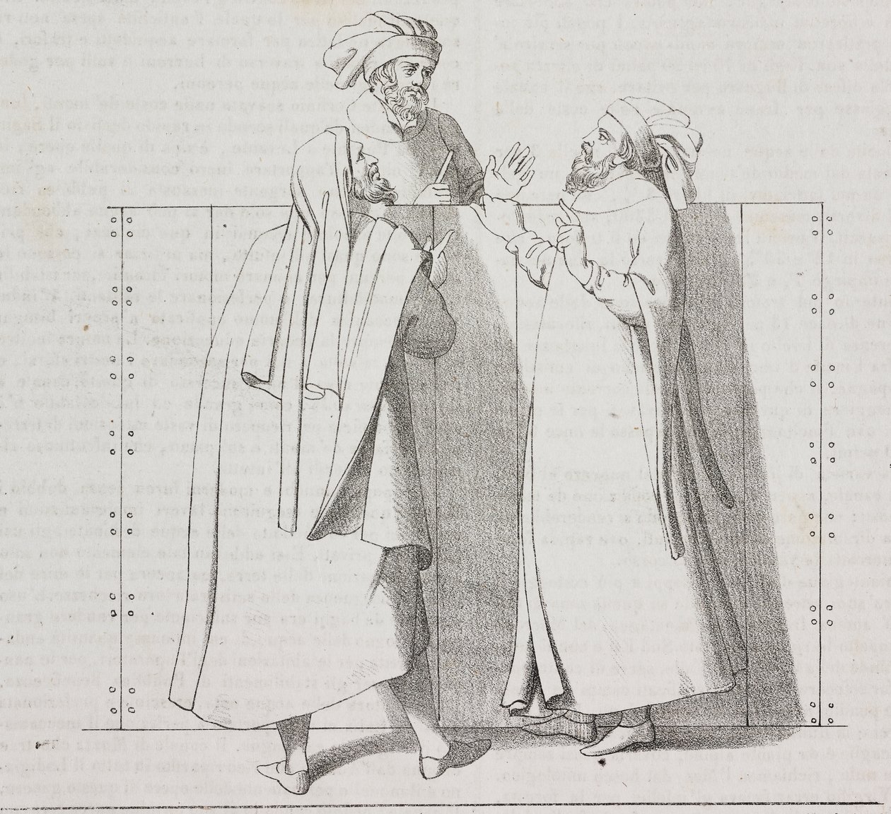 Florentiner Handwerker des 16. Jahrhunderts, Florenz, Toskana, Italien, Lithographie von Salvatore Puglia aus Poliorama Pittoresco, Nr. 28, 15. Februar von Salvatore Puglia