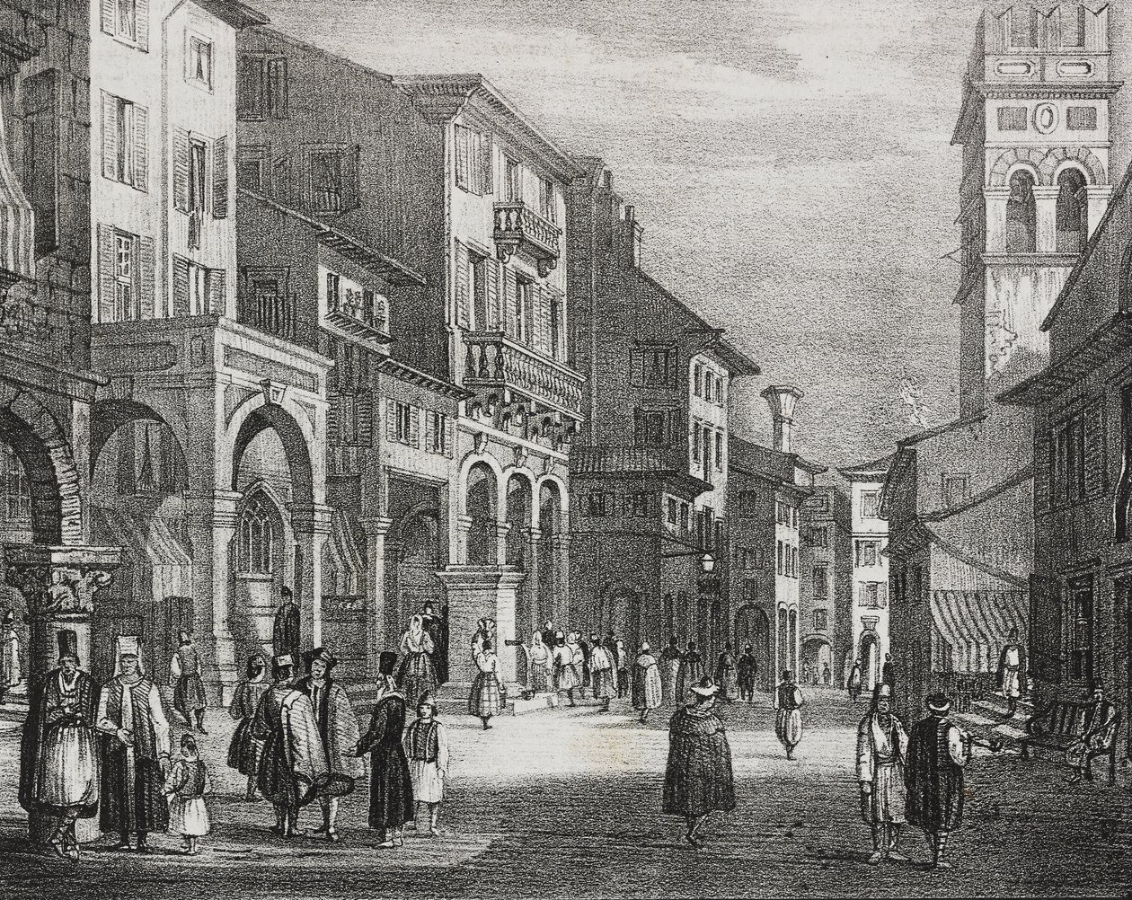 Königsstraße, Korfu, Griechenland, Lithographie von Salvatore Puglia aus Poliorama Pittoresco, Nr. 23, 11. Januar von Salvatore Puglia