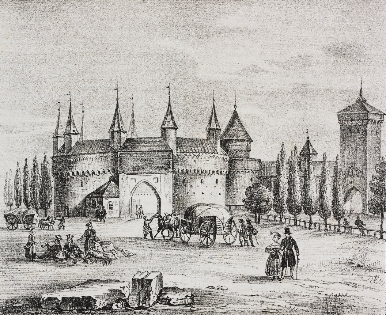 Florianstor, Krakau, Polen, Lithographie von Salvatore Puglia aus Poliorama Pittoresco, Nr. 22, 4. Januar von Salvatore Puglia