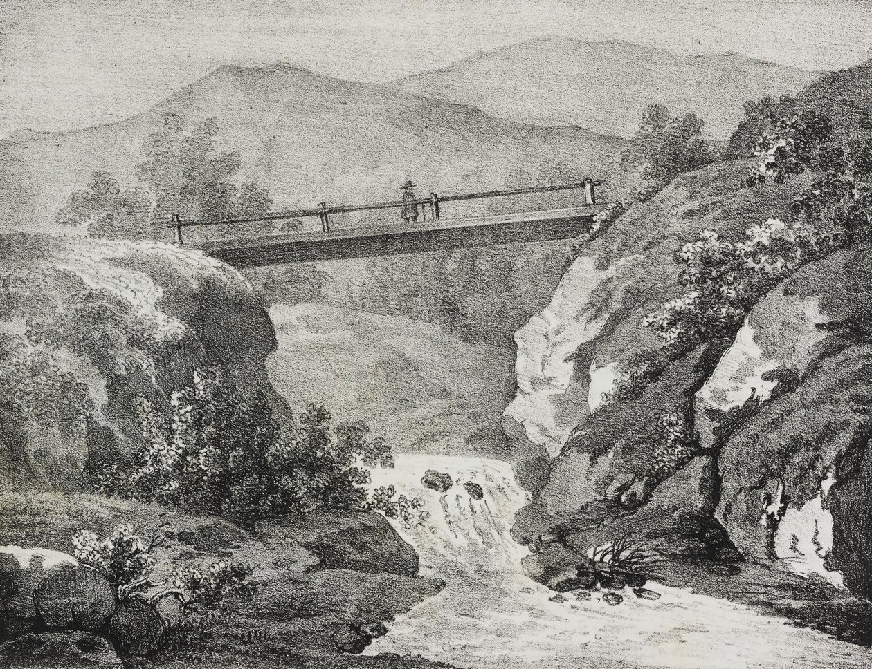 Ansicht von Allegheny, USA, Lithographie von Salvatore Puglia aus Poliorama Pittoresco, Nr. 44, 11. Juni von Salvatore Puglia