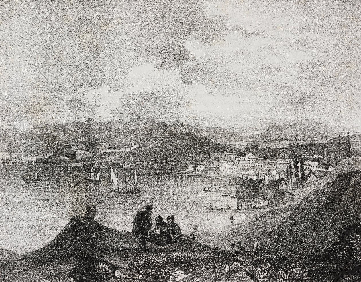 Ansicht von Korfu vom Mount Oliveto, Ionische Inseln, Griechenland von Salvatore Puglia