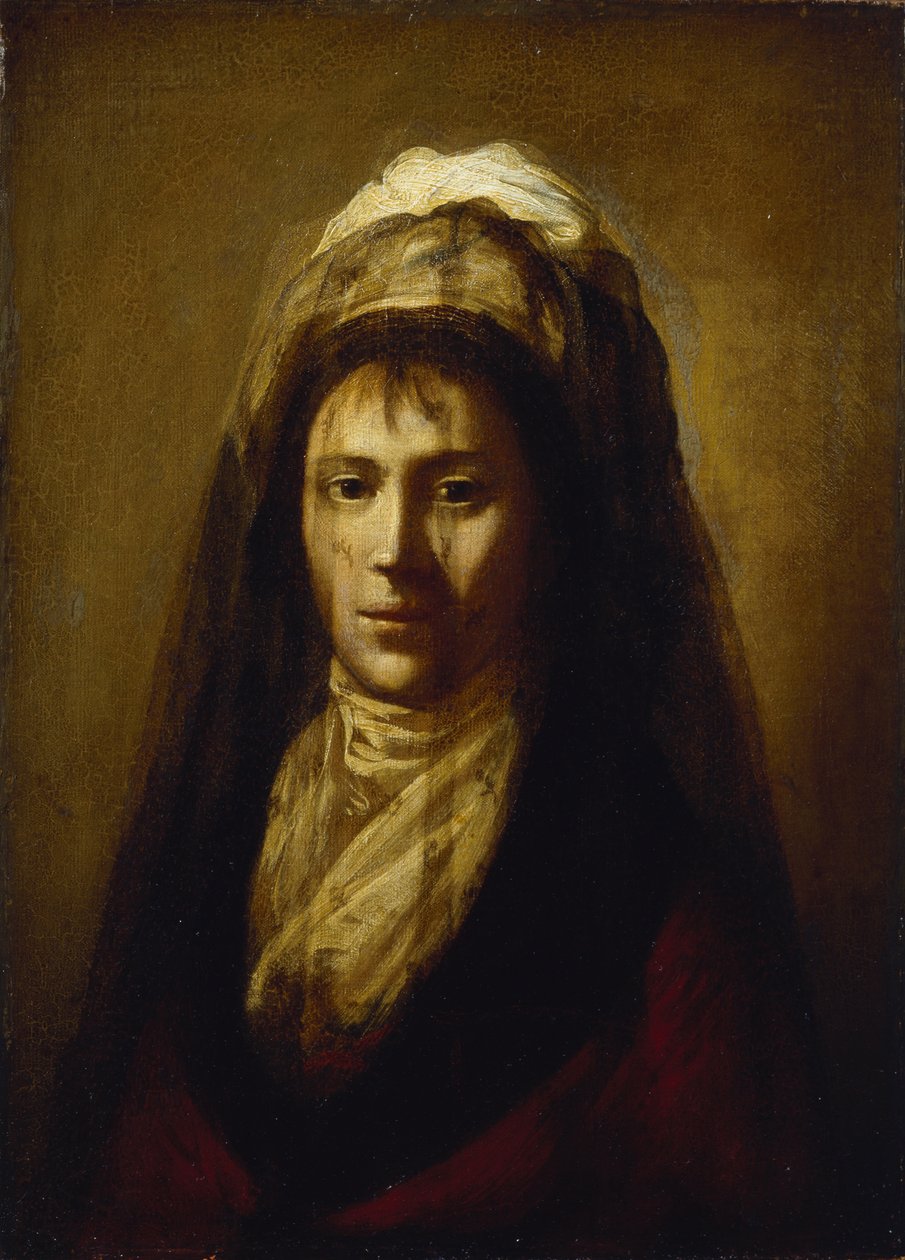 Porträt der Gräfin Jekaterina Petrowna Rostoptschina 1776-1859 mit Schleier von Salvatore Tonci