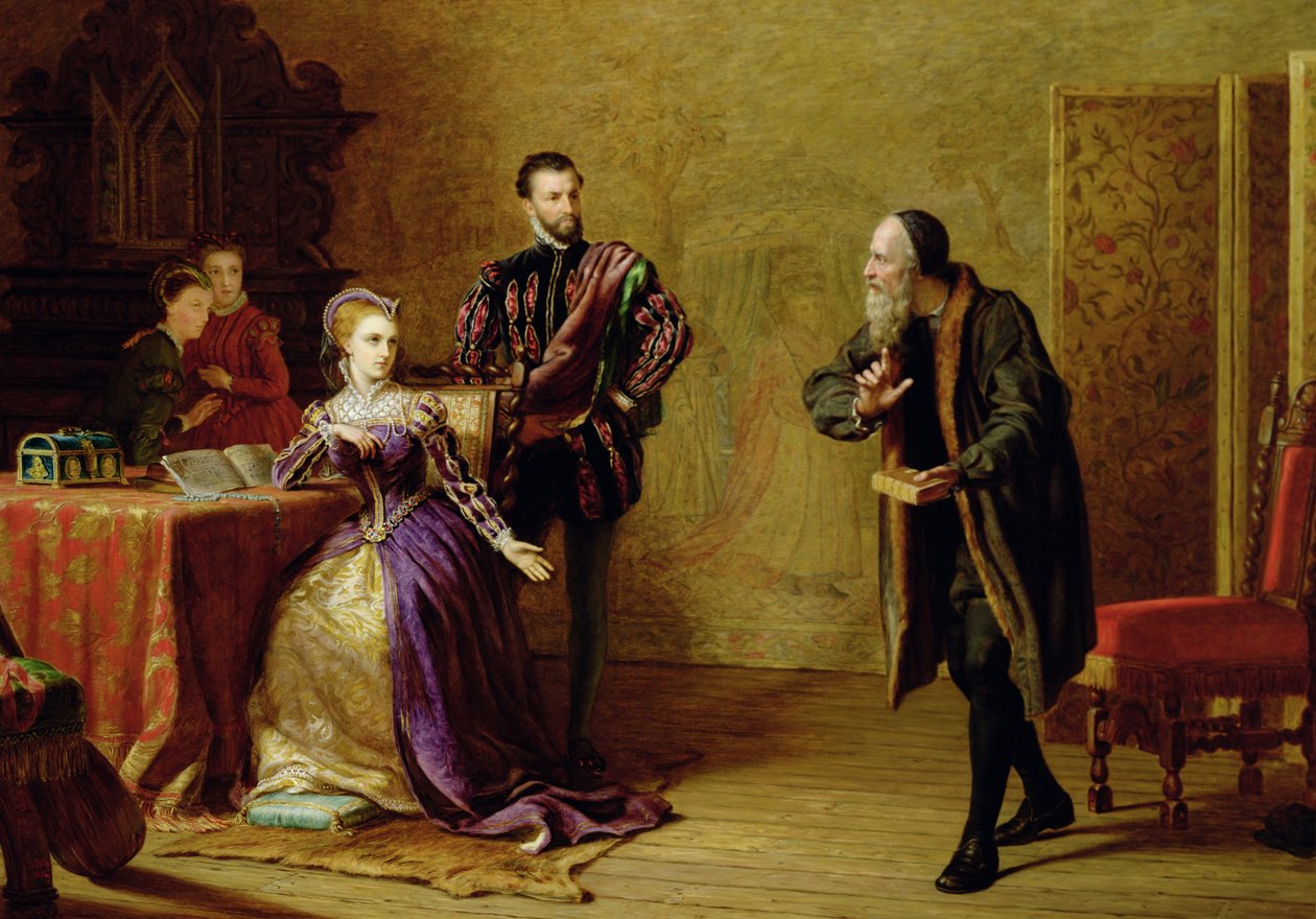 Maria Stuart (1542-87) und John Knox (ca.1512-72) von Samuel Sidley