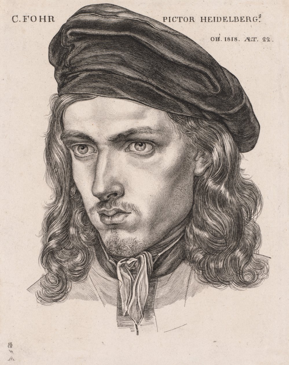 Porträt von Carl Philipp Fohr, 1818 von Samuel Amsler