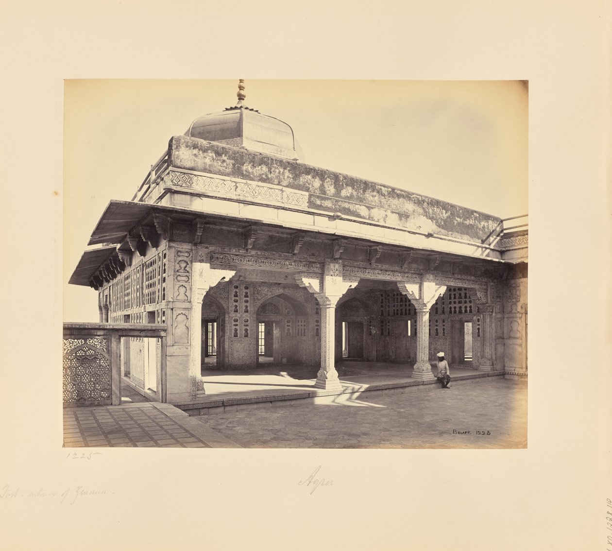 Agra; das Fort, Inneres des Zenana mit Mosaikarbeiten, eine weitere Ansicht von Samuel Bourne