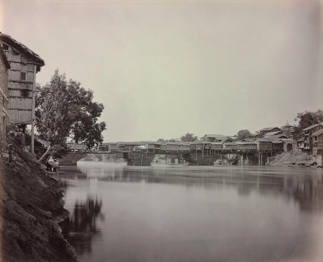 Brücke der Geschäfte, Srinagar, Kaschmir von Samuel Bourne