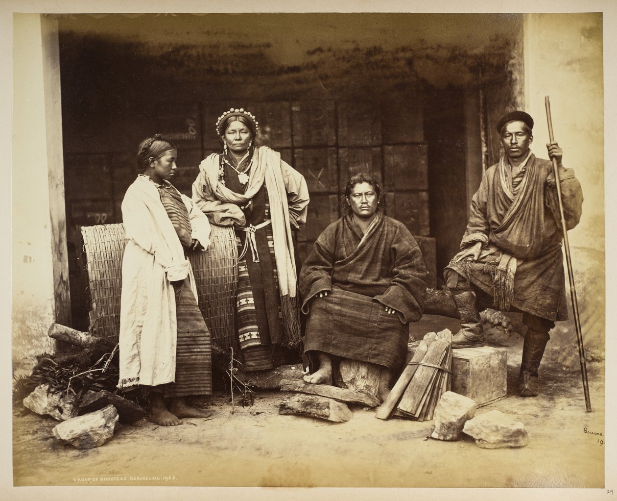 Gruppe von Bhooteas, Darjeeling, aus 