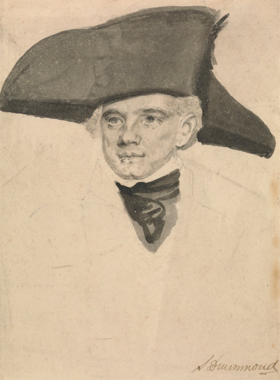 Porträtstudie eines Marineoffiziers von Samuel Drummond