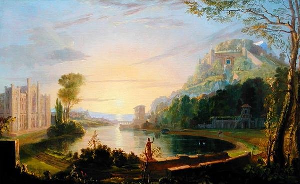Allegorische Landschaft mit der New York University, Washington Square, New York von Samuel Finley Breese Morse
