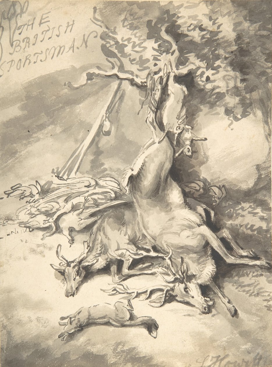Entwurf für das Frontispiz von The British Sportsman von Samuel Howitt