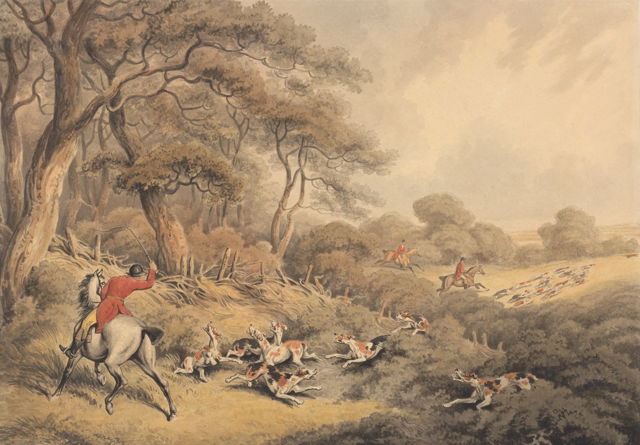 Fuchsjagd: Hunde stoppen, die gewechselt haben von Samuel Howitt