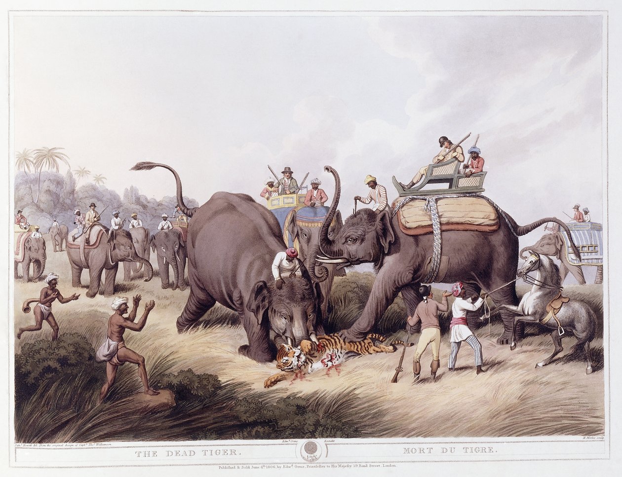 Der tote Tiger; Mort du tigre, 1807 von Samuel Howitt