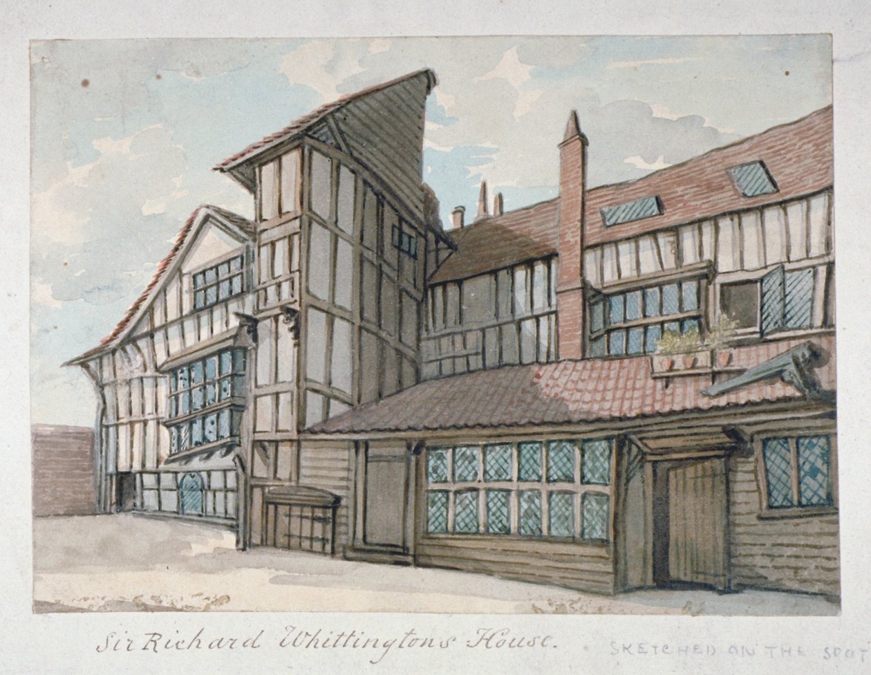 Haus von Sir Richard Whittington, Milton Street, City of London, 1800 von Samuel Ireland
