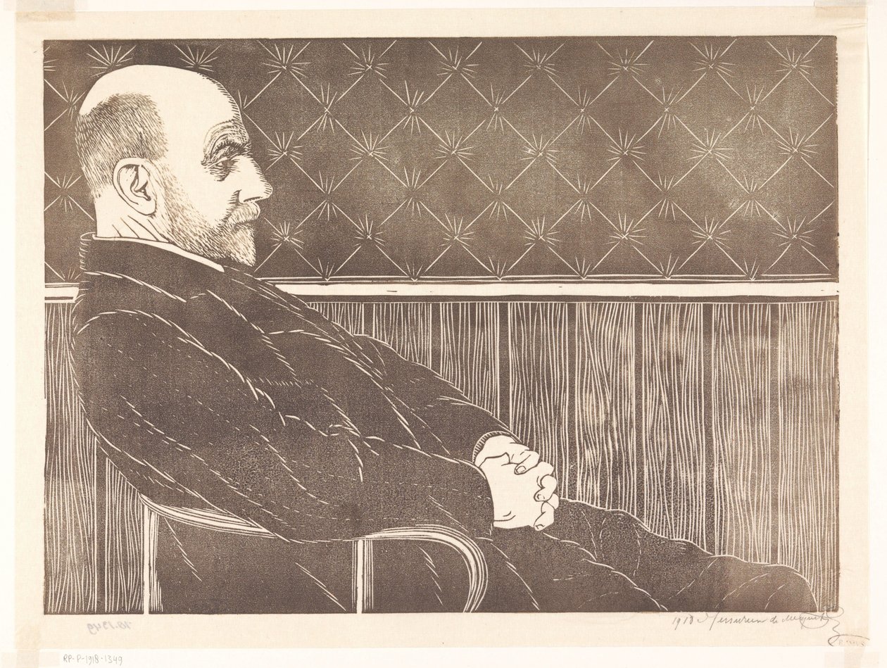 Porträt von Maurits van der Valk von Samuel Jessurun de Mesquita (signed by artist)