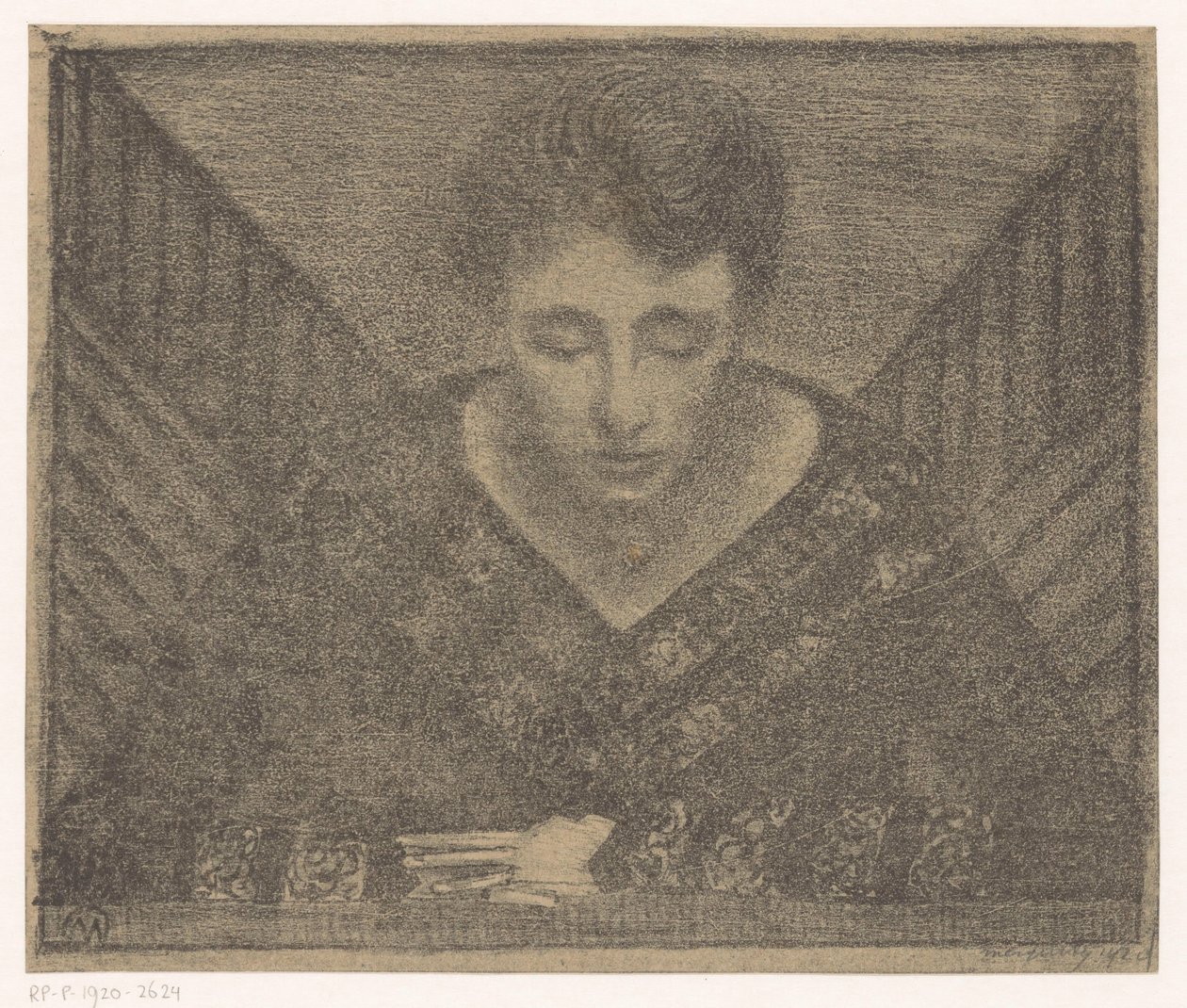 Frau mit V-Ausschnitt von Samuel Jessurun de Mesquita (signed by artist)