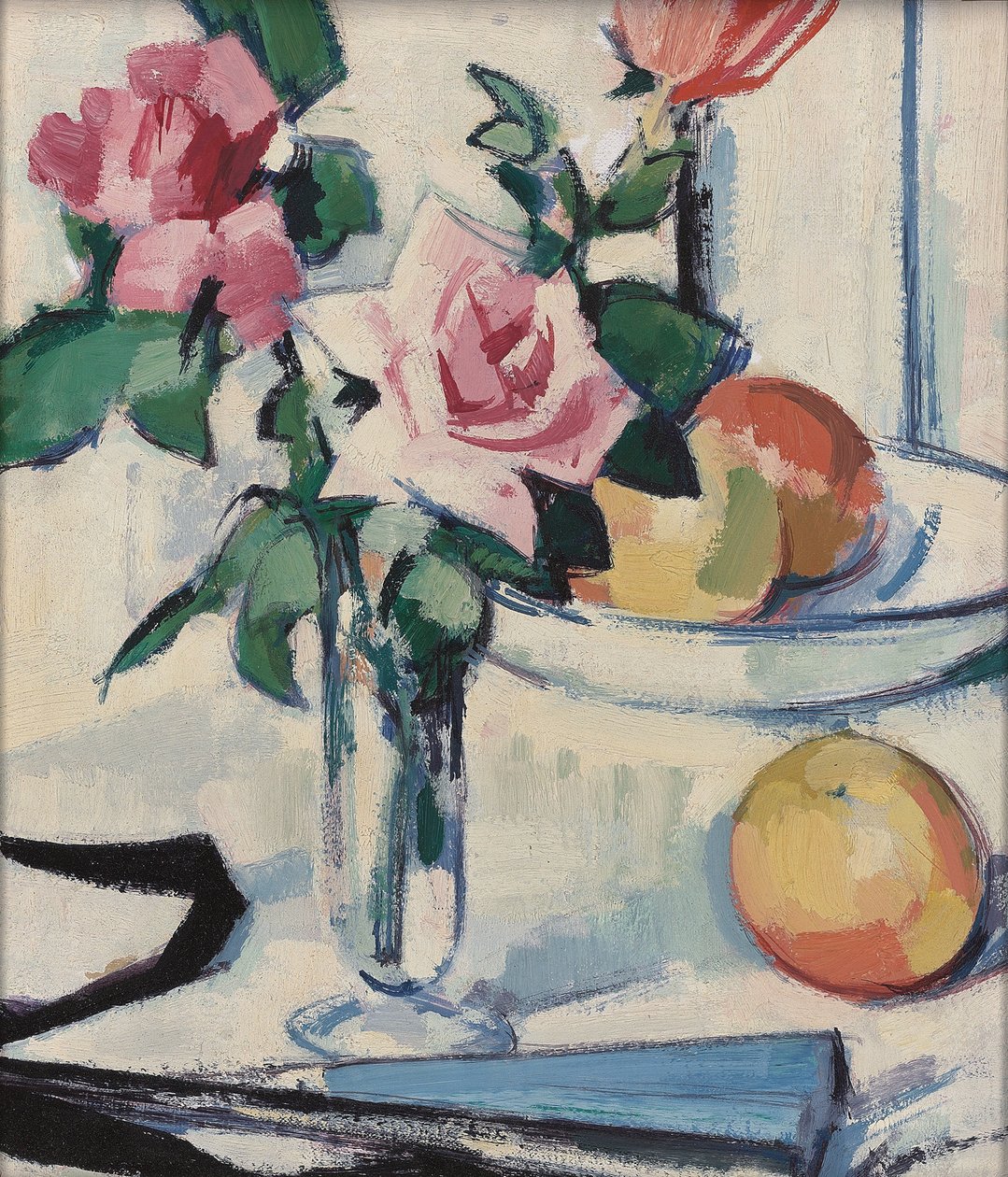 Stillleben mit rosa Rosen von Samuel John Peploe