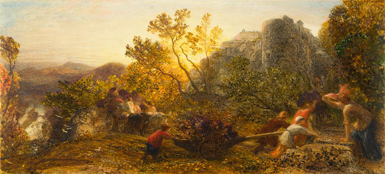 Ernte im Weinberg, 1859 von Samuel Palmer