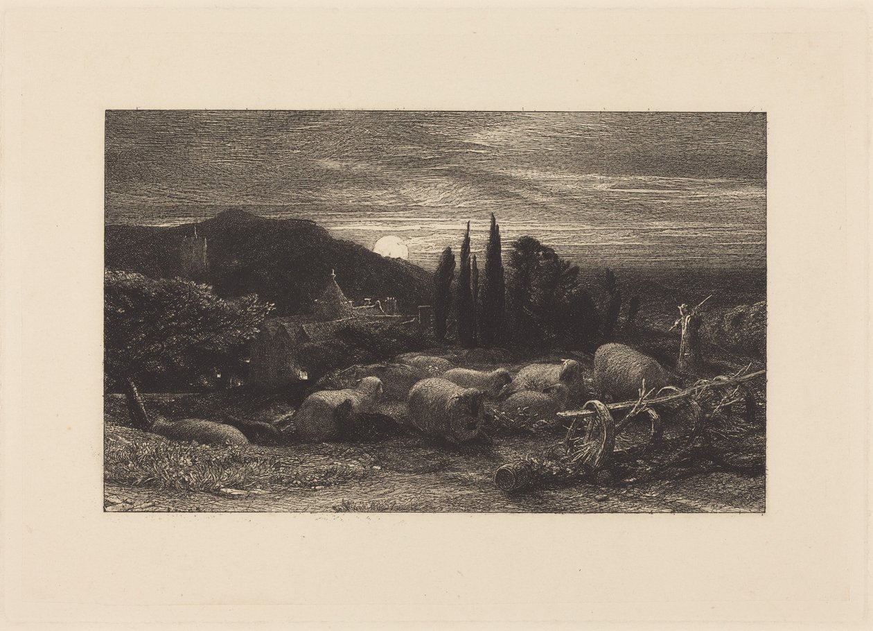 Der aufgehende Mond oder Eine englische Pastorale von Samuel Palmer
