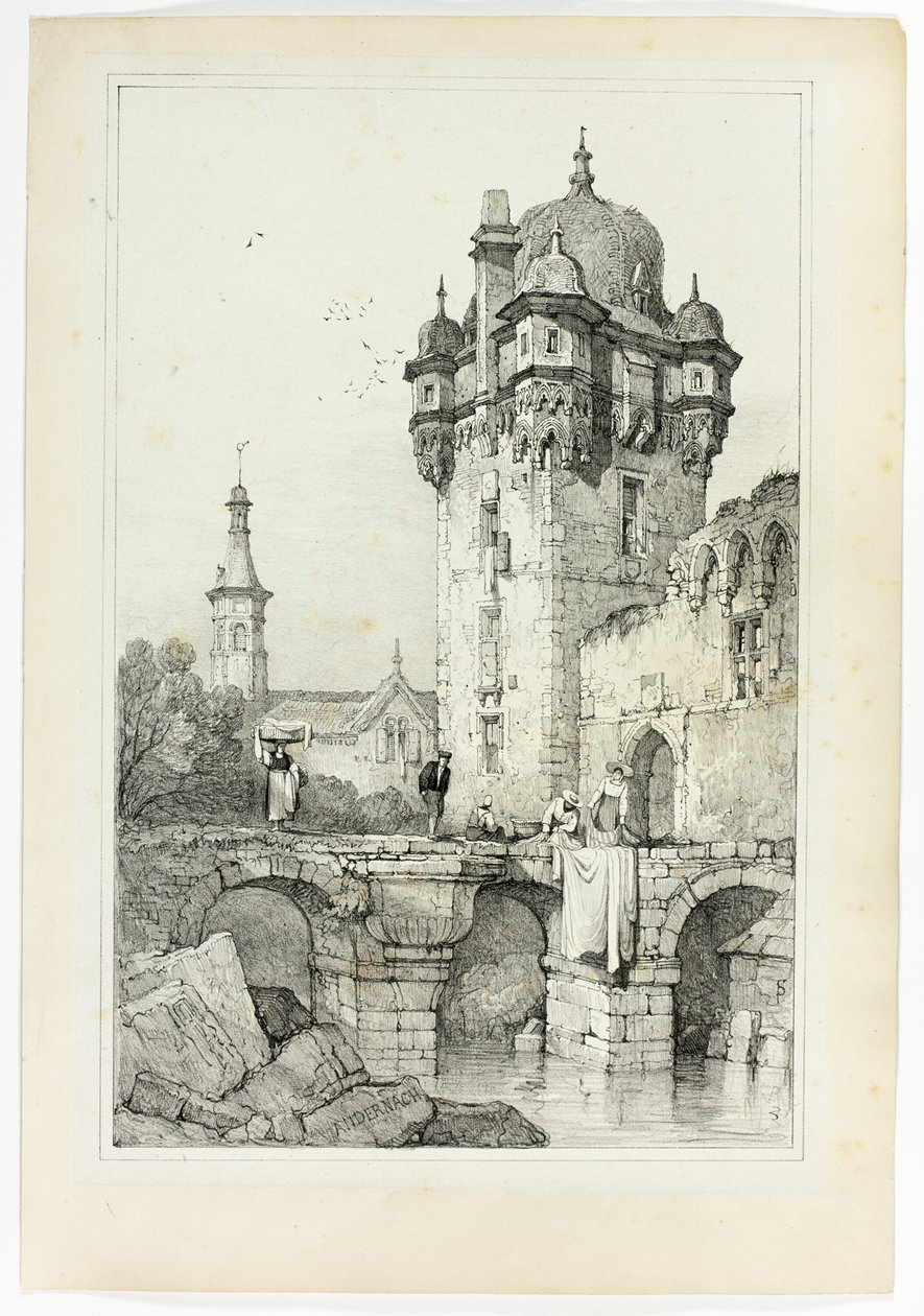 Andernach, aus Faksimiles von Skizzen in Flandern und Deutschland von Samuel Prout
