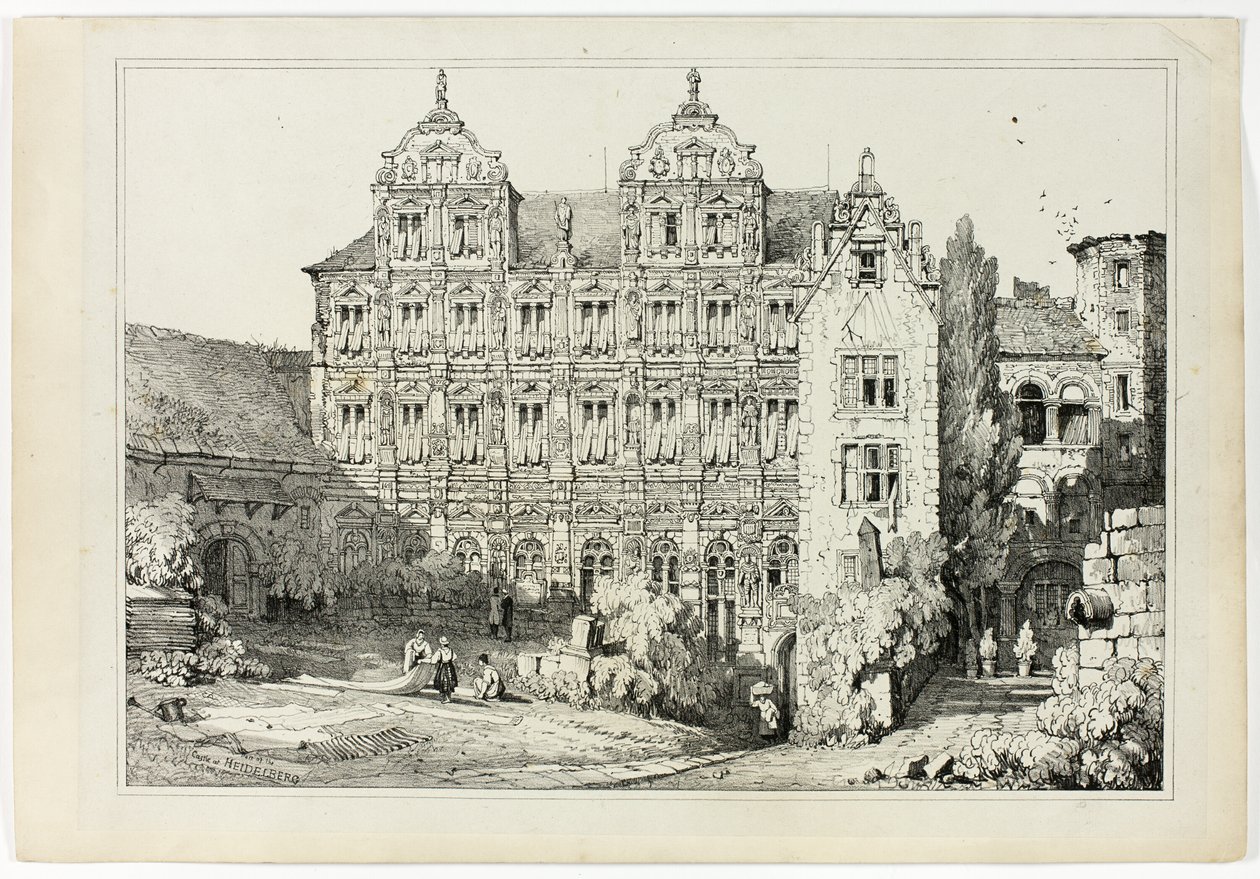 Teil des Schlosses in Heidelberg von Samuel Prout