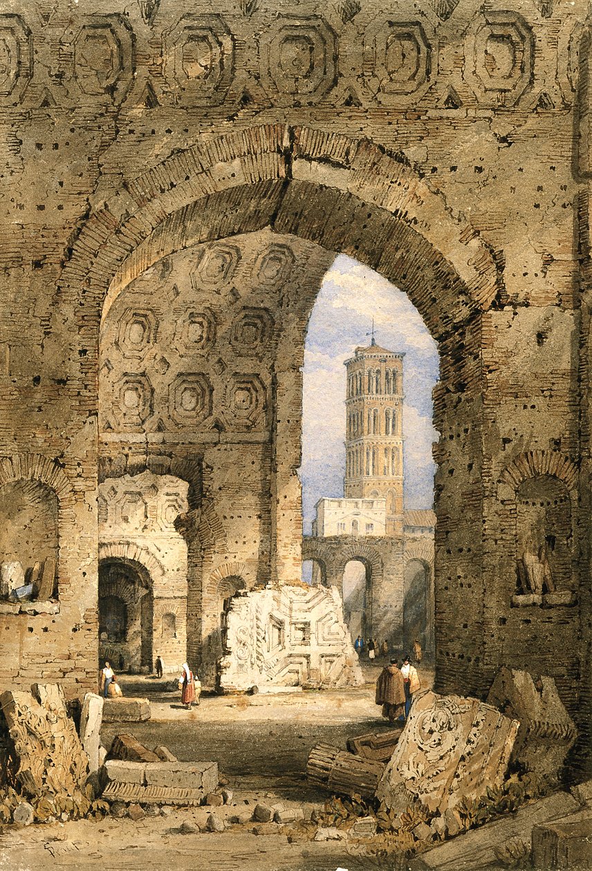 Tempel Des Friedens, Römisches Forum von Samuel Prout