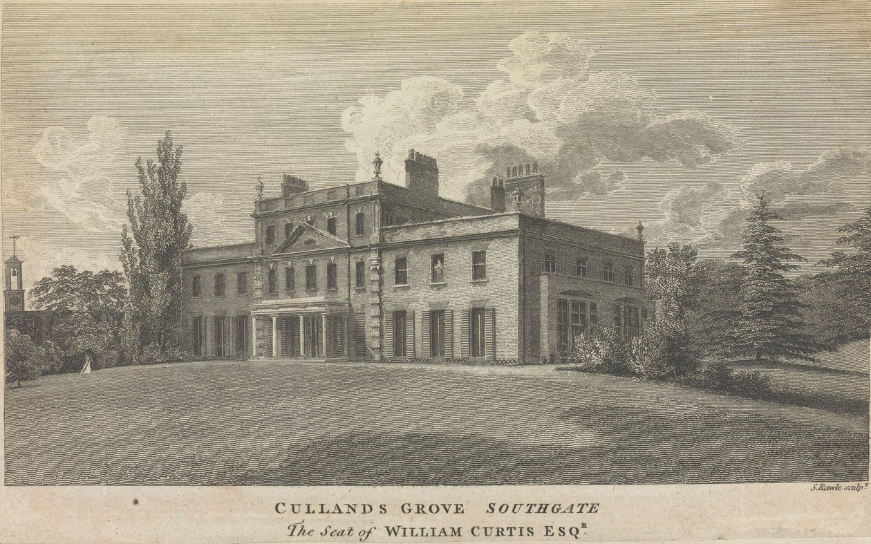 Cullands Grove Southgate, der Sitz von William Curtis, Esquire; Seite 83 (Band Eins) von Samuel Rawle