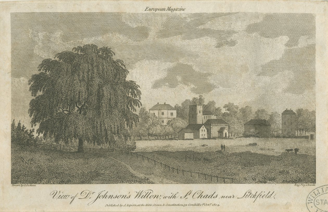 Lichfield - Dr. Johnsons Weidenbaum von Samuel Rawle