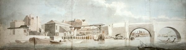 Westminster Bridge, die Surrey-Seite von Samuel Scott