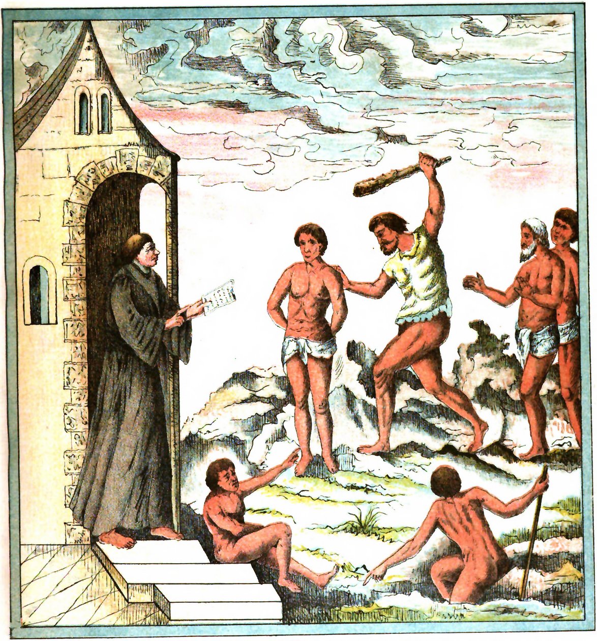 Champlain Westindische Inseln Tafel LXI - Bericht der Indianer von Samuel de Champlain