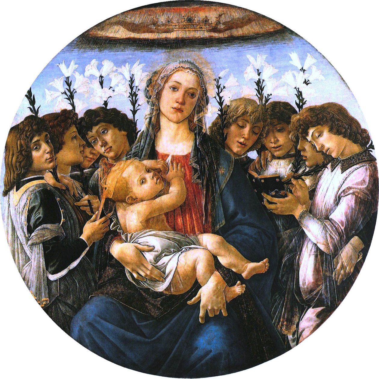 Madonna mit dem Kind und singenden Engeln von Sandro Botticelli