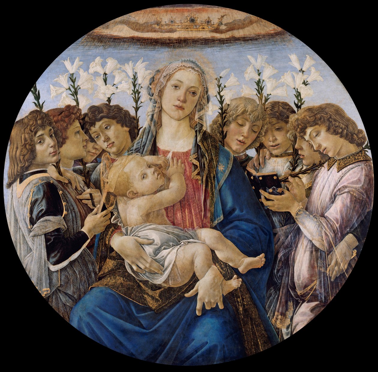Maria mit dem Kind und singenden Engeln von Sandro Botticelli