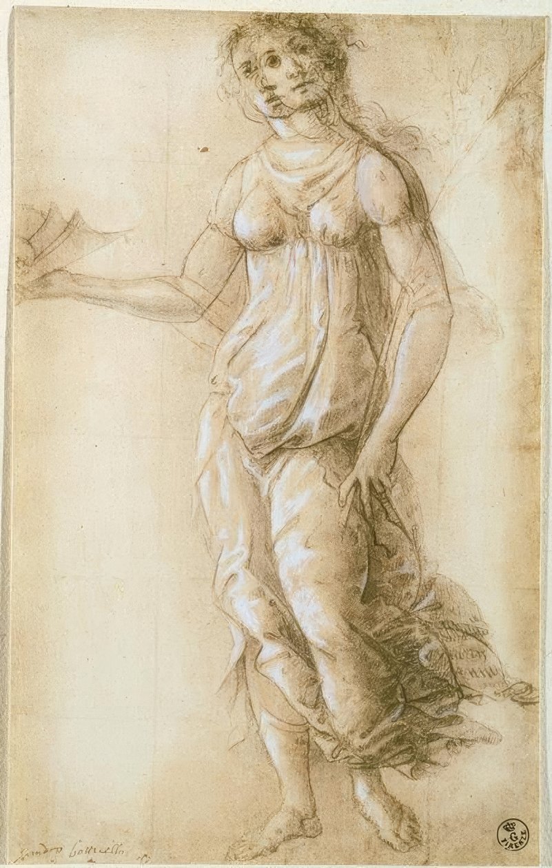 Weibliche allegorische Figur von Sandro Botticelli